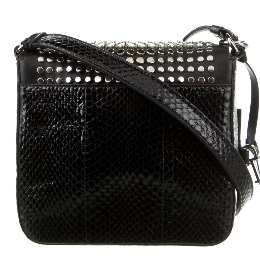 Salvatore Ferragamo Studded Exotics Python Should… - image 3